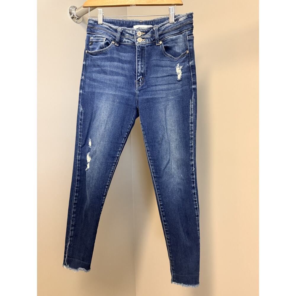KanCan Distressed Skinny Jeans Women’s Size 9 28. Raw Hem. KC7317D. Excellent